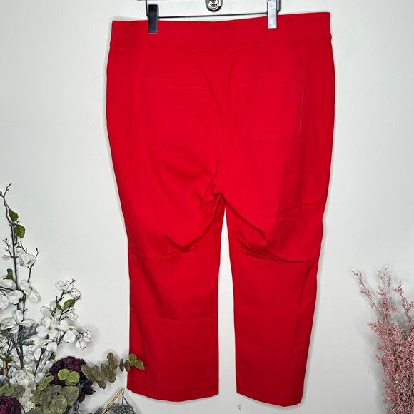SPANX On The Go Kick Flare Pants True Red Cherry Sz 1X - Picture 3 of 6